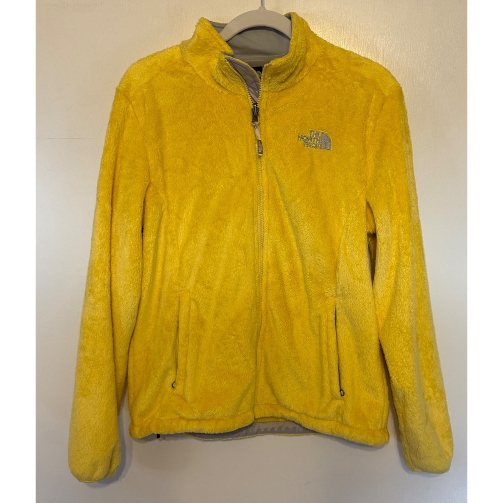 The North Face Osito Fleece Jacket Womens Medium Yellow Full Zip Soft Warm